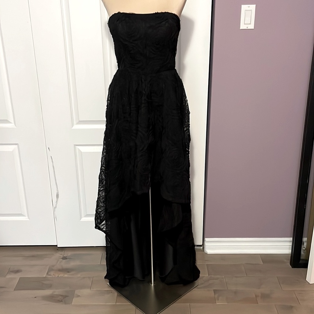 High Low Strapless Gown